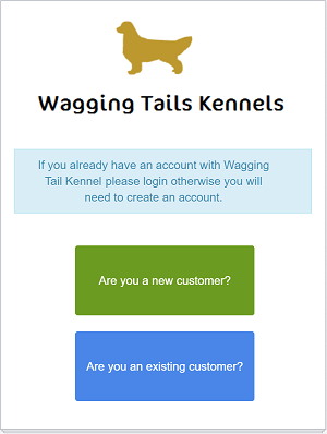 Branded customer login screen